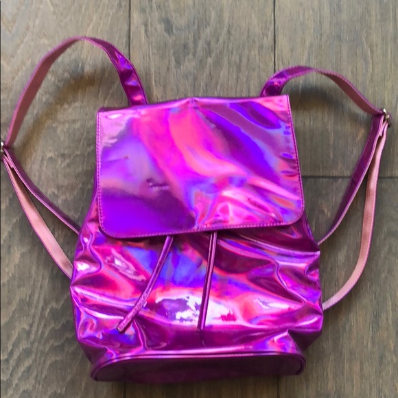 Handbags - Holographic Pink Barbie Backpack